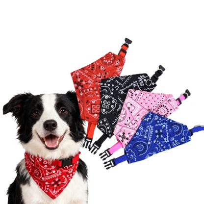 4pcs Pet Bandanas - Printed Triangle Scarf Collar, Saliva Towel for Cats & Dogs