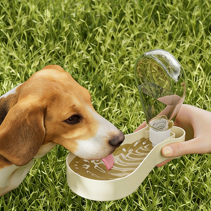 Cartoon Pet Travel Water Cup - 9.9 Oz Chicken Leg PP Food Holder for Dogs Cats