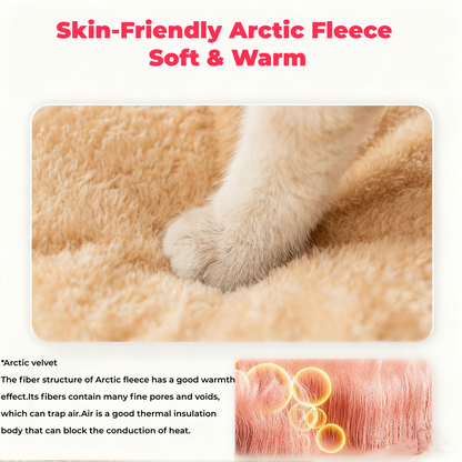 Winter Warm Cat House - Enclosed with Door Curtain, Cozy Pet House for Indoor Cats Small Dogs