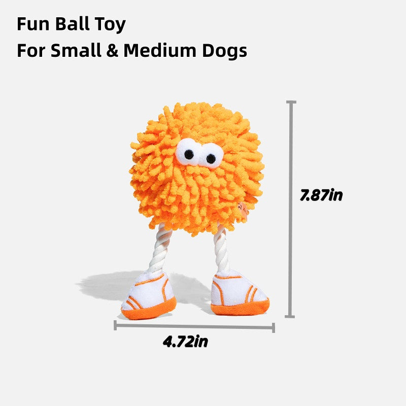 Miaow & Meow | Interactive Squeaky Dog Ball - Durable Chew Toy for Dogs, Dental Cleaning