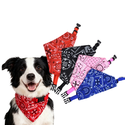 4pcs Pet Bandanas - Printed Triangle Scarf Collar, Saliva Towel for Cats & Dogs