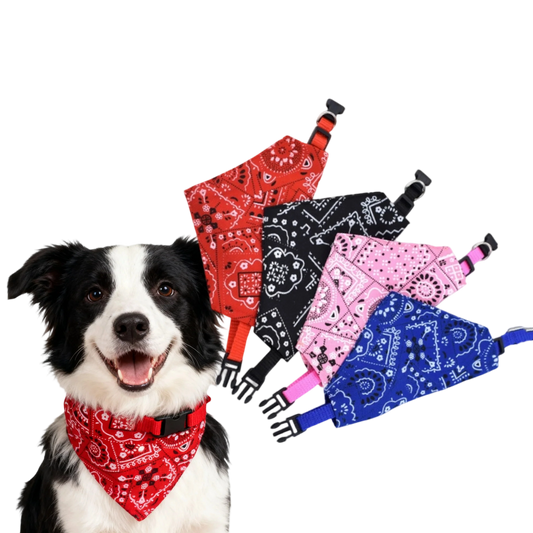 4pcs Pet Bandanas - Printed Triangle Scarf Collar, Saliva Towel for Cats & Dogs