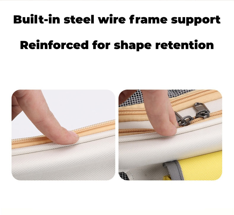 Cat Carrier Bag - Lightweight Collapsible, 11x18x10'' Breathable for Small/Medium Cats