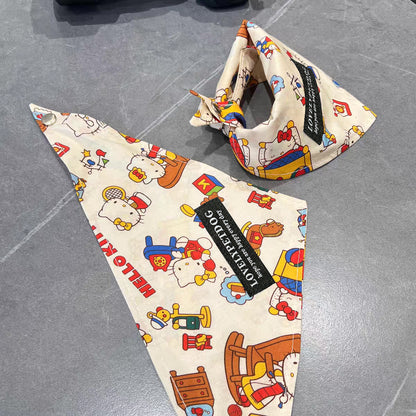 Pet Bandanas - Stylish Triangle Bib Scarf, Photo Prop Kerchief for Large Dogs Labrador & Daily Wear