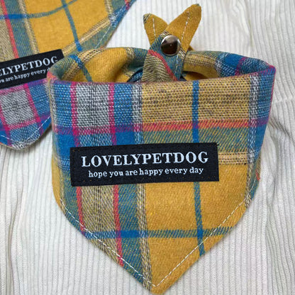 Pet Bandanas - Stylish Triangle Bib Scarf, Photo Prop Kerchief for Large Dogs Labrador & Daily Wear