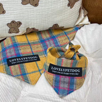 Pet Bandanas - Stylish Triangle Bib Scarf, Photo Prop Kerchief for Large Dogs Labrador & Daily Wear