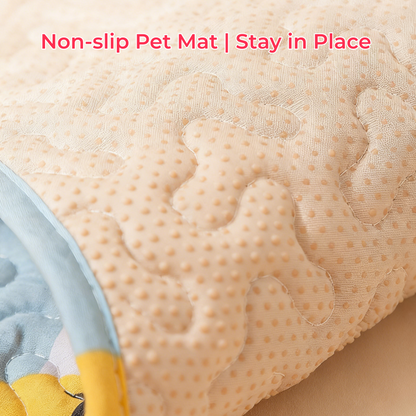 Non-Slip Washable Pet Mat - Reusable Dog Cat Sleep Pad, All-Season Litter Mat