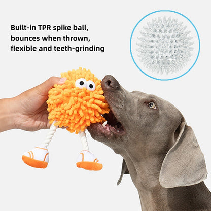 Miaow & Meow | Interactive Squeaky Dog Ball - Durable Chew Toy for Dogs, Dental Cleaning