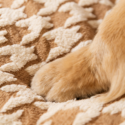 Winter Houndstooth Pet Bed - Deep Sleep Large Dog Bed for Golden Retrievers, Warm Cat & Dog Kennel