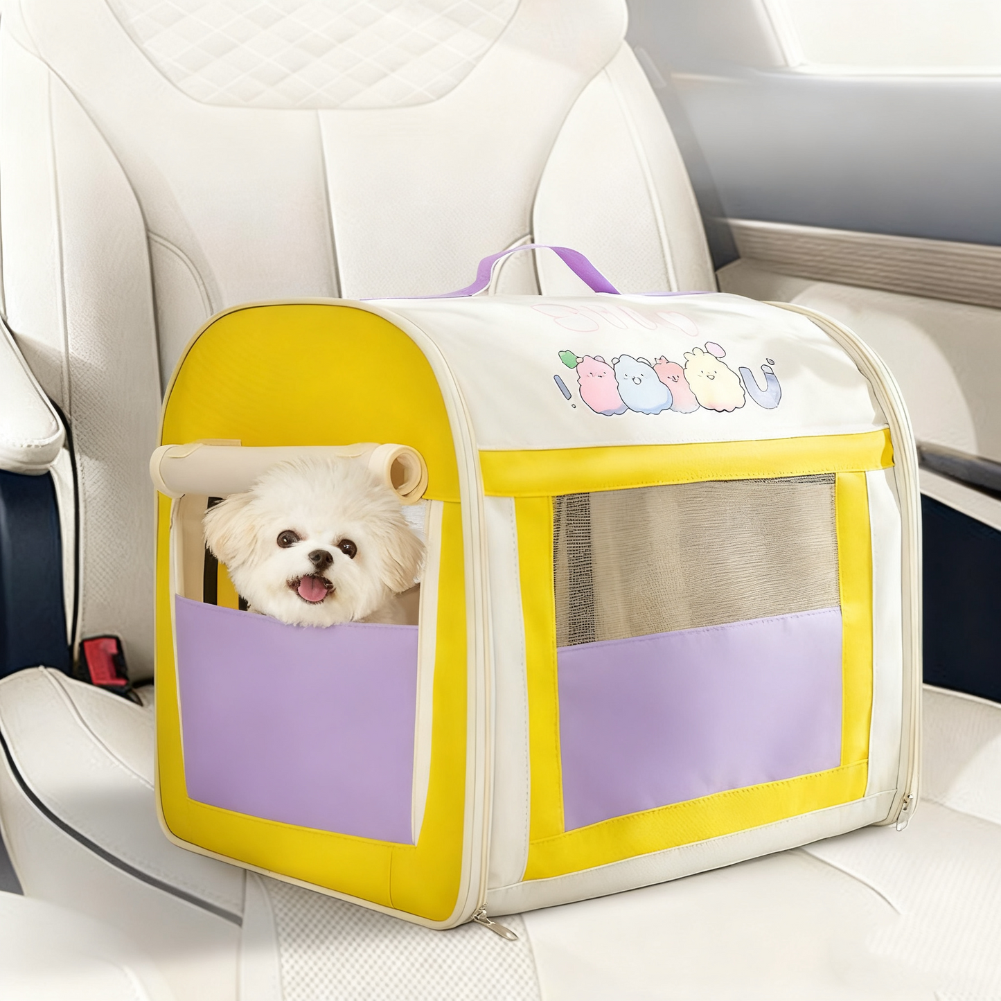 4-in-1 Dog Car Bed - Waterproof Foldable, Breathable Large Space Multifunctional Pet Nest