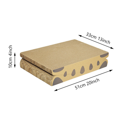Miaow & Meow | Curved Cat Scratcher Pad | Corrugated Cardboard Neck Support Cat Scratching Board | Thick Non Shedding Cat Scratch Lounge Bed | Kitty Grinding Claw Toy for Indoor Cats