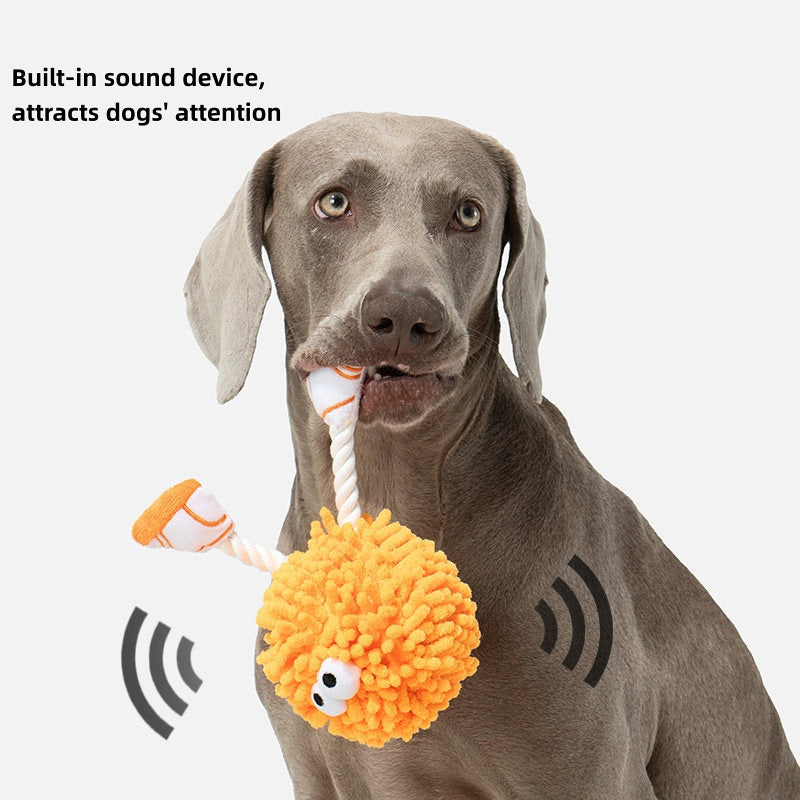 Miaow & Meow | Interactive Squeaky Dog Ball - Durable Chew Toy for Dogs, Dental Cleaning