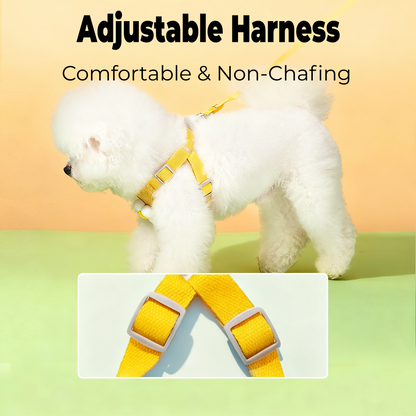 No Pull Dog Harness with Multi function Dog Leash - 3D Cartoon, Soft Adjustable No-Choke for Extra-Small/Small Medium Dogs