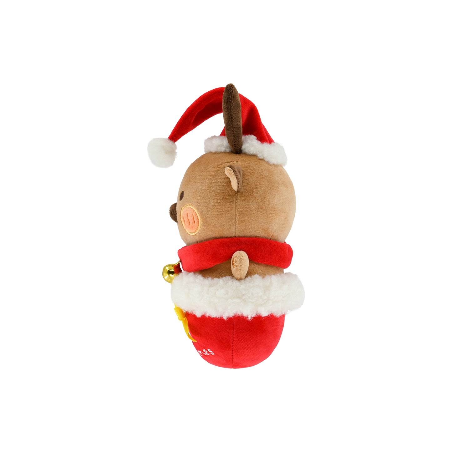 Christmas Reindeer Reveal Squeaky Plush Dog Chew Toy,  Red