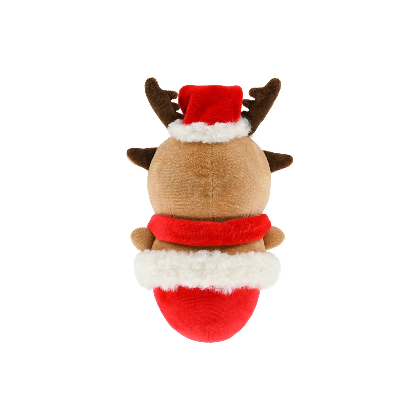 Christmas Reindeer Reveal Squeaky Plush Dog Chew Toy,  Red