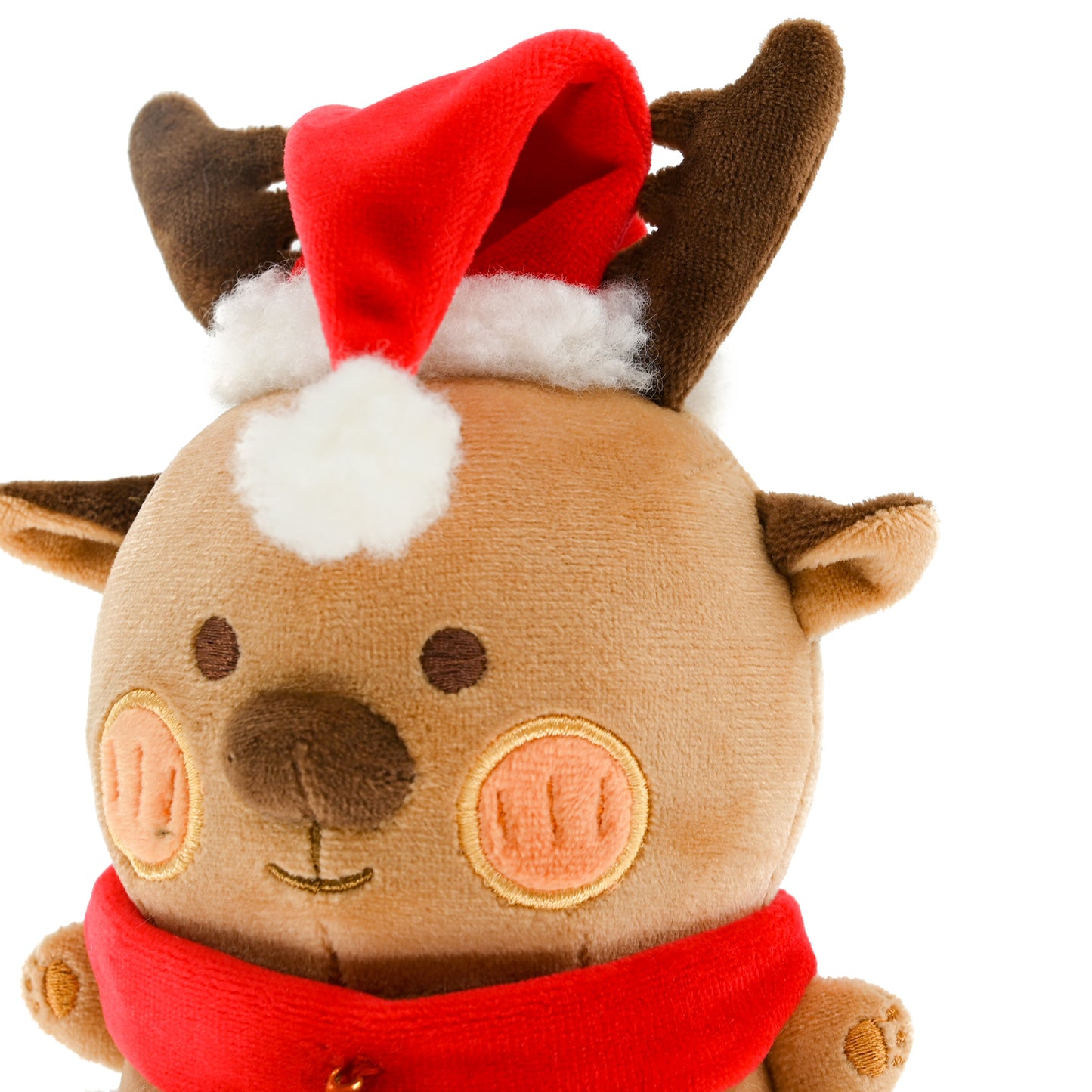 Christmas Reindeer Reveal Squeaky Plush Dog Chew Toy,  Red