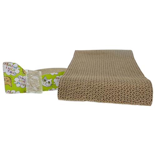 Double-Sided Cat & Rabbit Scratcher Bed with Catnip, 2 count