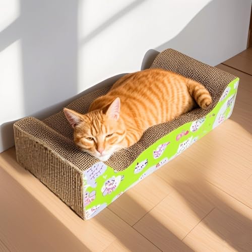 Double-Sided Cat & Rabbit Scratcher Bed with Catnip, 2 count
