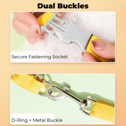 No Pull Dog Harness with Multi function Dog Leash - 3D Cartoon, Soft Adjustable No-Choke for Extra-Small/Small Medium Dogs