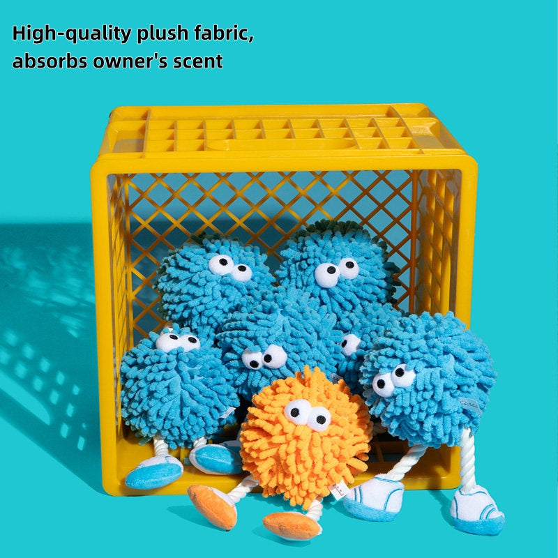 Miaow & Meow | Interactive Squeaky Dog Ball - Durable Chew Toy for Dogs, Dental Cleaning