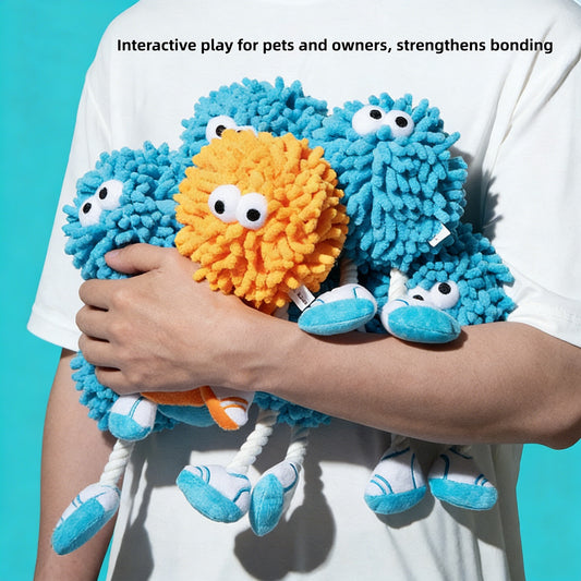 Miaow & Meow | Interactive Squeaky Dog Ball - Durable Chew Toy for Dogs, Dental Cleaning