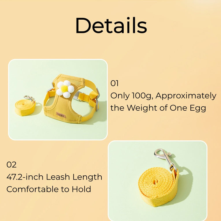 No Pull Dog Harness with Multi function Dog Leash - 3D Cartoon, Soft Adjustable No-Choke for Extra-Small/Small Medium Dogs