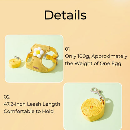 No Pull Dog Harness with Multi function Dog Leash - 3D Cartoon, Soft Adjustable No-Choke for Extra-Small/Small Medium Dogs