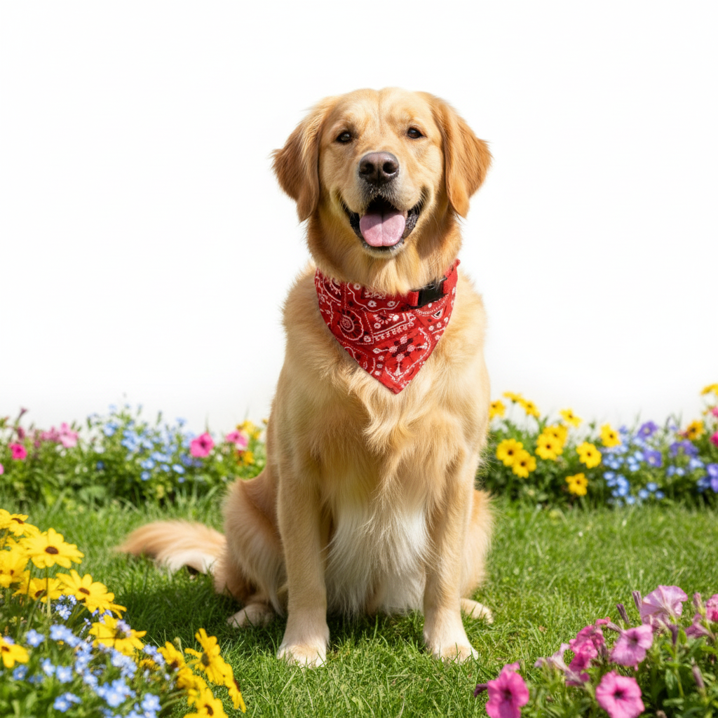 4pcs Pet Bandanas - Printed Triangle Scarf Collar, Saliva Towel for Cats & Dogs