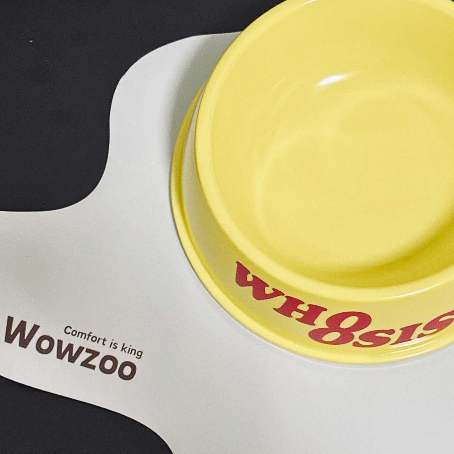 Yellow Pet Bowl - 12.6oz Non-Slip Shatterproof, Bite-Resistant for Dogs & Cats