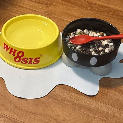 Yellow Pet Bowl - 12.6oz Non-Slip Shatterproof, Bite-Resistant for Dogs & Cats