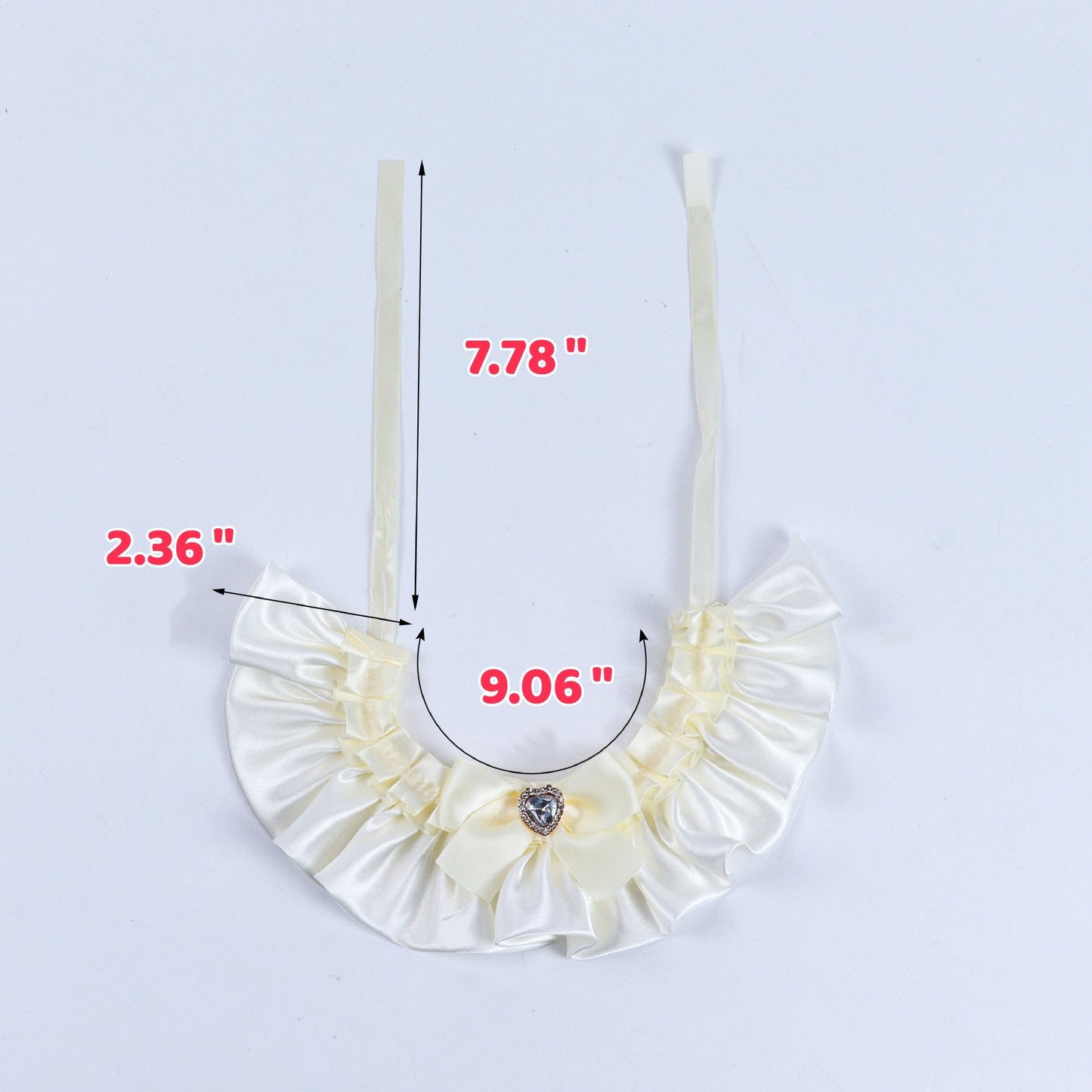 Cat Lace Bib Collar with Bow - Decorative Pet Scarf Bandana, Small Size Dress-Up Costume Accessories