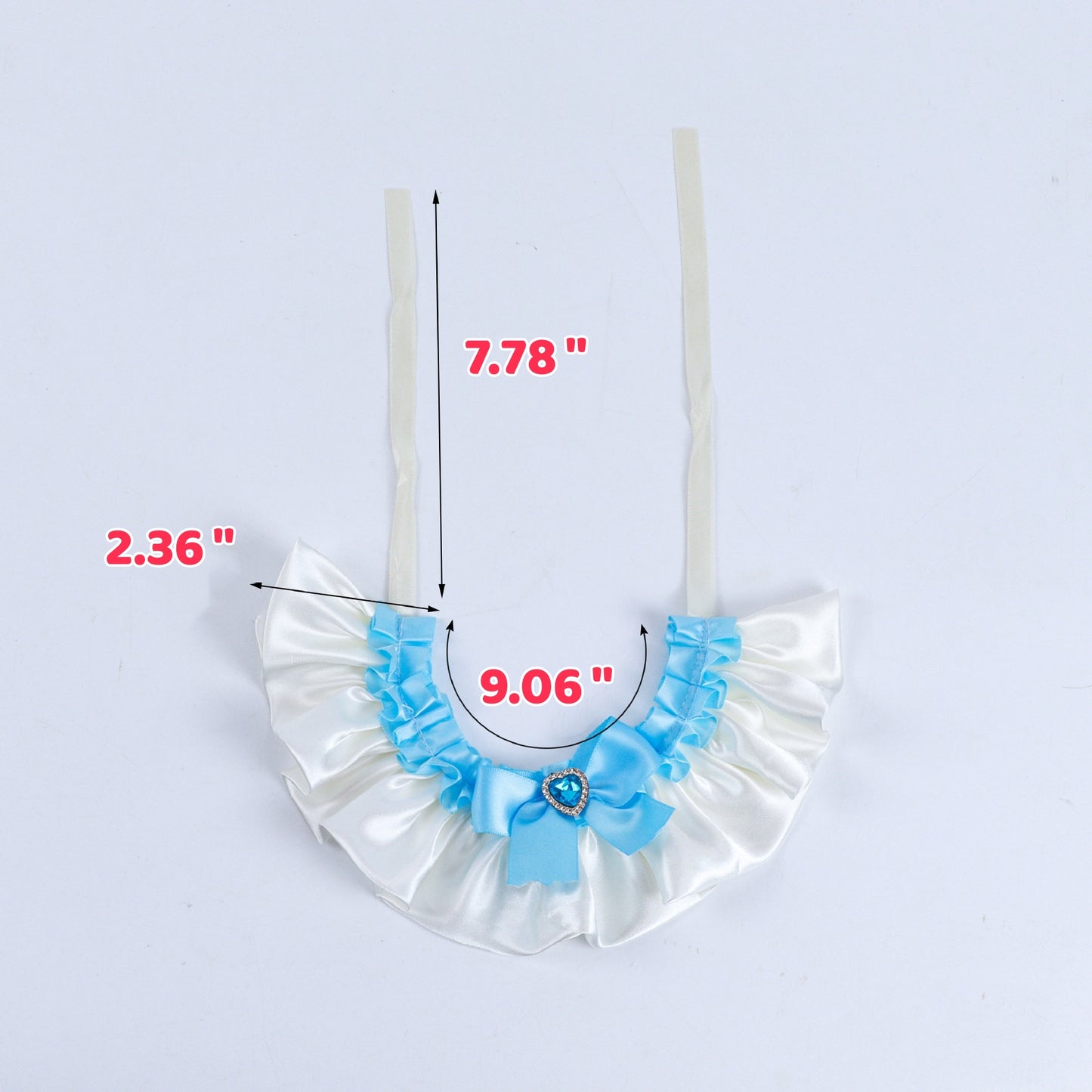 Cat Lace Bib Collar with Bow - Decorative Pet Scarf Bandana, Small Size Dress-Up Costume Accessories