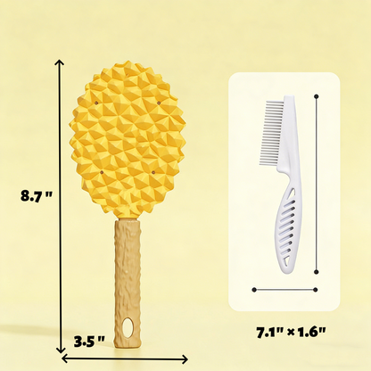 8.7" Durian Pet Massage Comb - Multi-Function Cat Hair Remover, Shedding Brush for Floating Fur Cleaning