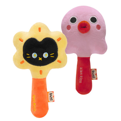 6.3'' Plush Rattle Cat Toy - Catnip Bell Pet Toy, Sun-Shaped Self-Play Boredom Buster for Cats