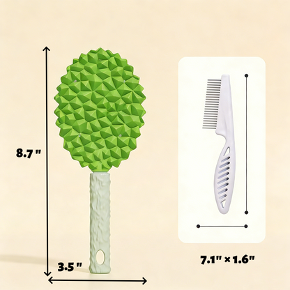 8.7" Durian Pet Massage Comb - Multi-Function Cat Hair Remover, Shedding Brush for Floating Fur Cleaning