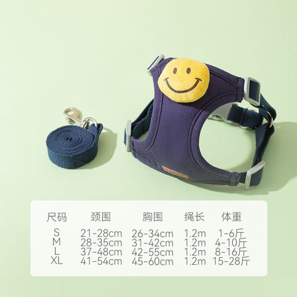 No Pull Dog Harness with Multi function Dog Leash - 3D Cartoon, Soft Adjustable No-Choke for Extra-Small/Small Medium Dogs