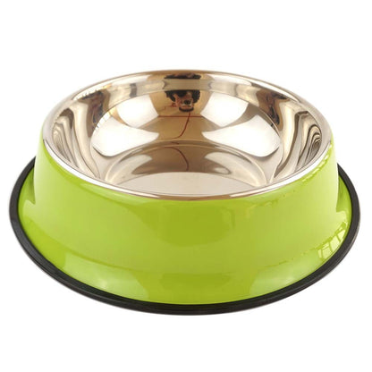 Stainless Steel Pet Bowl with Non - Slip Rubber Base, 7-74oz Universal for Cats & Dogs