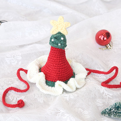 Pet Christmas Knit Hats - Small Cats Dogs Party Costume Headwear (One Size)