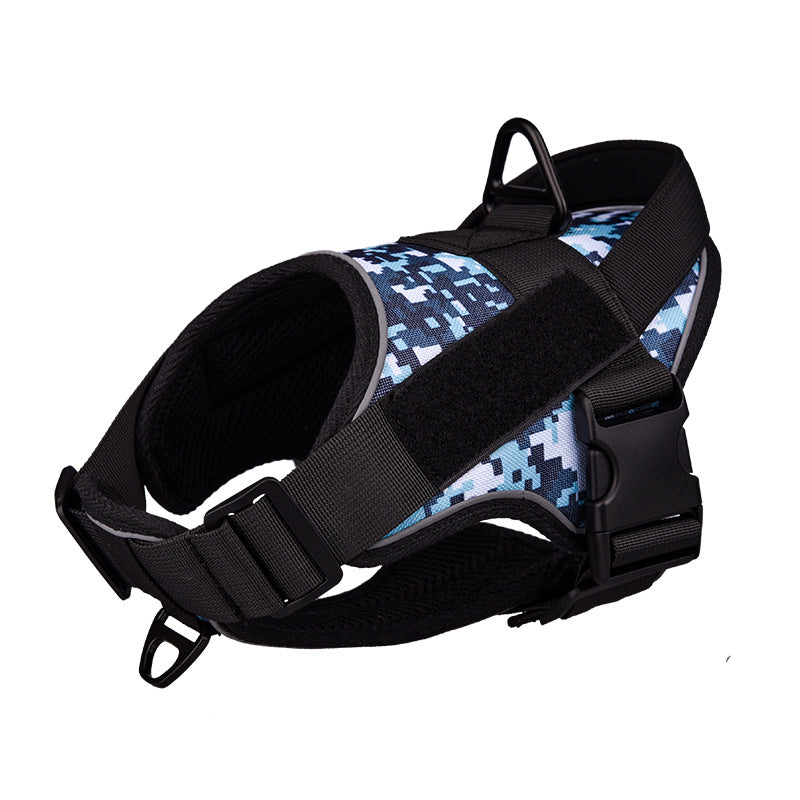 Dog Harness with Leash - Adjustable Reflective Waterproof, Camo Design for Dogs Walking