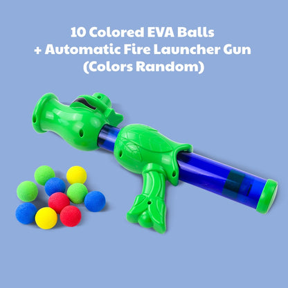 Cat Plush Ball Launcher Gun - Self-Play Interactive Cat Toy, Fuzzy Ball Fetch Toy for Indoor Cats