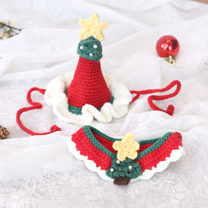 Pet Christmas Knit Hats - Small Cats Dogs Party Costume Headwear (One Size)