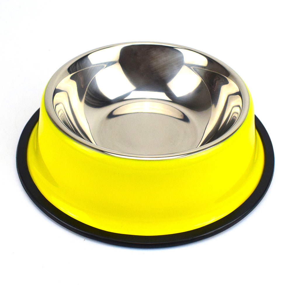 Stainless Steel Pet Bowl with Non - Slip Rubber Base, 7-74oz Universal for Cats & Dogs