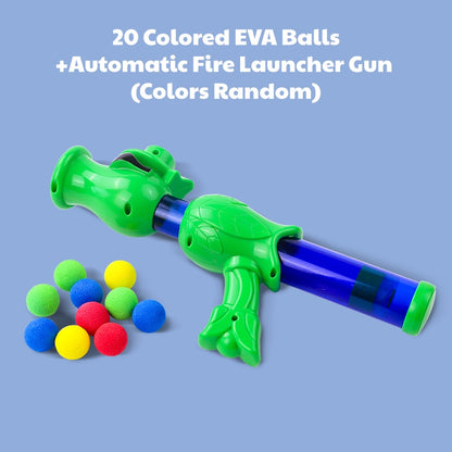 Cat Plush Ball Launcher Gun - Self-Play Interactive Cat Toy, Fuzzy Ball Fetch Toy for Indoor Cats