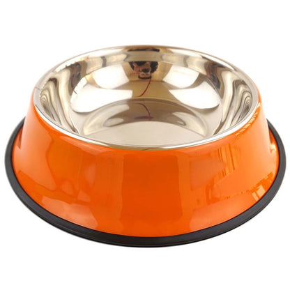 Stainless Steel Pet Bowl with Non - Slip Rubber Base, 7-74oz Universal for Cats & Dogs