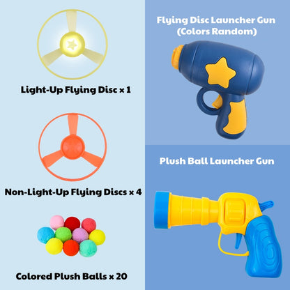 Cat Plush Ball Launcher Gun - Self-Play Interactive Cat Toy, Fuzzy Ball Fetch Toy for Indoor Cats