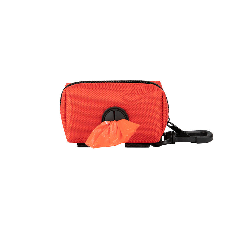 Dog Poop Bag Holder, Leash-Mounted Doggie Waste Dispenser - Soft Fabric Doggy Potty Pouch