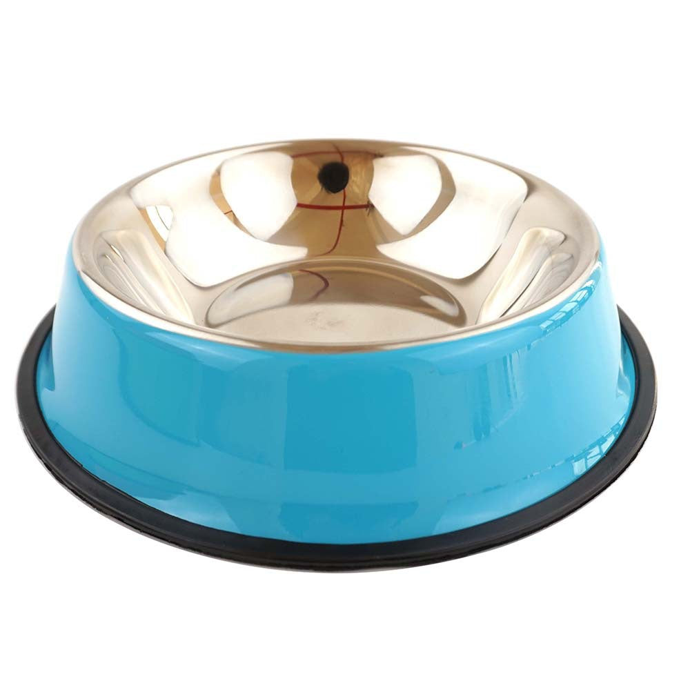 Stainless Steel Pet Bowl with Non - Slip Rubber Base, 7-74oz Universal for Cats & Dogs