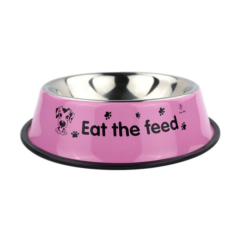 Stainless Steel Pet Bowl with Non - Slip Rubber Base, 7-74oz Universal for Cats & Dogs