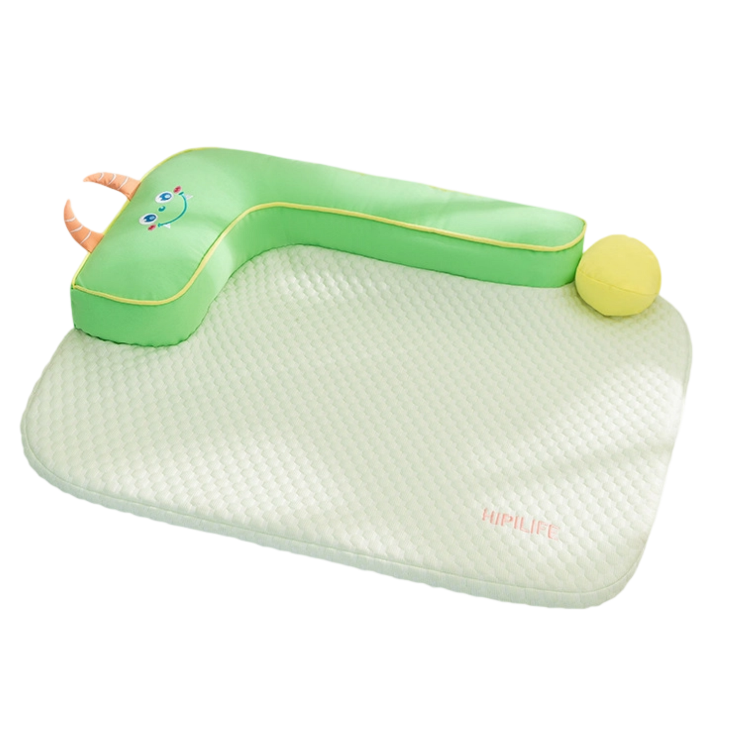 All-Season Ice Fabric Pet Pads with Cushioned Pillow, Quick-Drying, Reusable