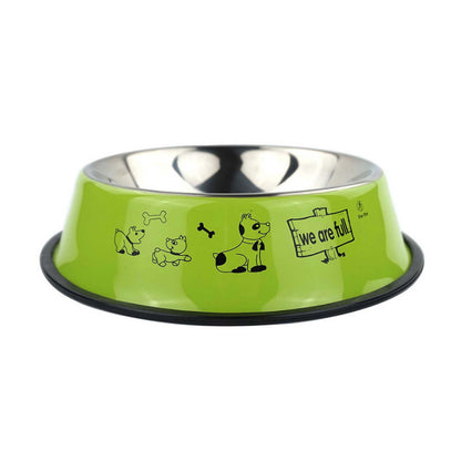 Stainless Steel Pet Bowl with Non - Slip Rubber Base, 7-74oz Universal for Cats & Dogs
